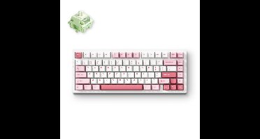 MCHOSE G75 Pro White Pink Matcha Latte V2 Tri-mode Gasket Structure Gaming Mechanical gaming toetsenbord