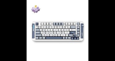 MCHOSE X75 Navy Blue Hyacinth Wireless Gasket Mount Mechanical toetsenbord