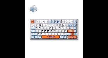 MCHOSE Z75S Orange Blue Snow Tiger Metal Top Cover Wireless Mechanical toetsenbord