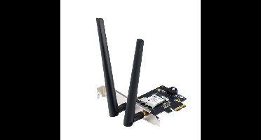 ASUS WiFi 7 PCI-E adapter met 2 externe antennes PCE-BE6500 wlan adapter