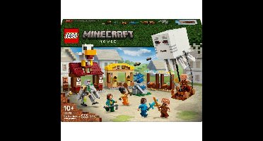 LEGO Minecraft - De Ghast-ballon aanval op het dorp Constructiespeelgoed