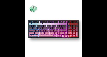 MCHOSE G98 Pro Black Pink Cabbage Tofu V2 Wireless Tri-Mode Custom Mechanical gaming toetsenbord