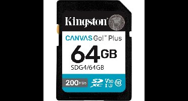 Kingston Canvas Go! Plus SDXC 64 GB geheugenkaart
