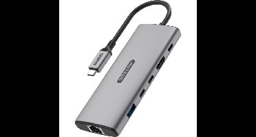 Sitecom 6 in 1 USB-C Power Delivery Multiport Adapter dockingstation