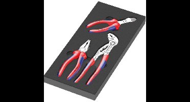 Wera 9784 Schuimrubberen inzetstuk met KNIPEX tangen Set VDE 1, 3-delig tangenset