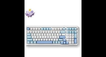 MCHOSE K99 Sky Blue Hyacinth Wireless Gasket Mount Mechanical toetsenbord