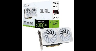 ASUS DUAL GeForce RTX 5060 Ti OC 16G White Edition grafische kaart