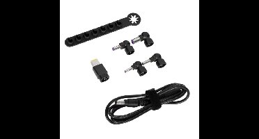 Targus 90 W Legacy accessoireset (DC-kabel naar tip + 5 tips + opberghouder) adapter
