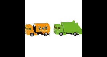 SIKU Veegmachine en vuilniswagen modelvoertuig