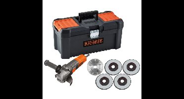 BLACK+DECKER BEG220KA5-QS 900W 125mm Haakse slijper met accessoires