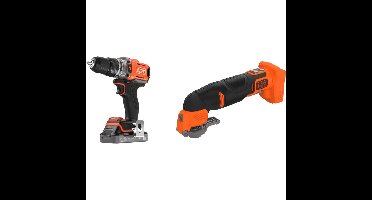 BLACK+DECKER 18V Schroefklopboormachine + 18V Oscillerende Multitool Bundel