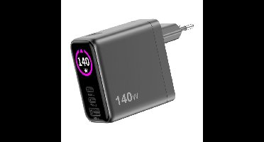 Sitecom 140W GaN Power Delivery Wall Charger with full color LED display oplader