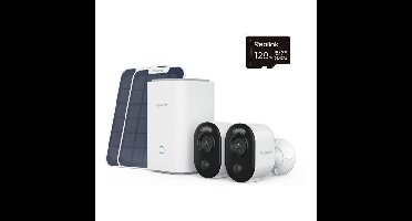 Reolink Home Hub1 met 2x B350 en 1x Solar Panel 2 USB-C beveiligingscamera