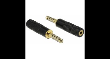 DeLOCK 5-pins stereo 4,4 mm male jack naar 4-pins stereo 2,5 mm female jack adapter