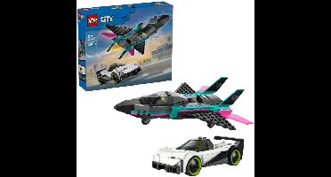 LEGO City - Straalvliegtuig vs. sportauto Constructiespeelgoed