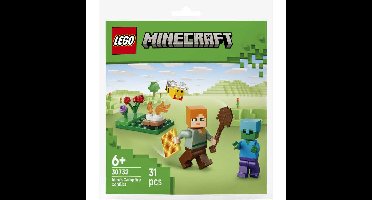 LEGO Minecraft - Alex en de strijd bij het kampvuur Constructiespeelgoed