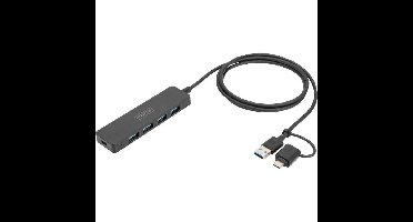 Digitus USB 3.0 hub 4-poorts, Slim Line usb-hub