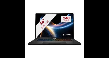 MSI Stealth 16 AI+ B3WH-014NL 16'' Copilotplus gaming laptop