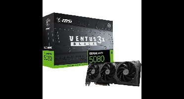 MSI GeForce RTX 5080 16G VENTUS 3X OC BLACK grafische kaart