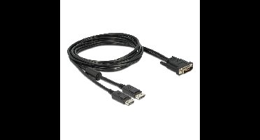 DeLOCK DMS-59 > 2 x DisplayPort Kabel adapter