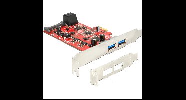 DeLOCK PCIe kaart 2x USB3.0 + 2x Sata 6Gb/s controller
