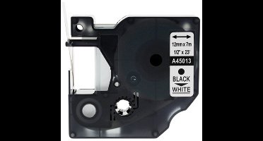 LabelManager tape 12 mm zwart op wit - 45013