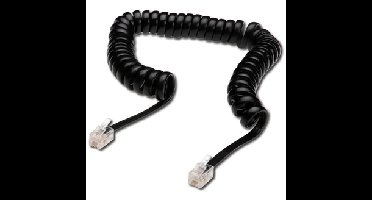 ASSMANN Electronic AK-460101-040-S telefoonkabel 4 m Zwart, Transparant