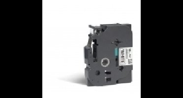 TZe-241CIV 18mm gelamineerde tape zwart op wit