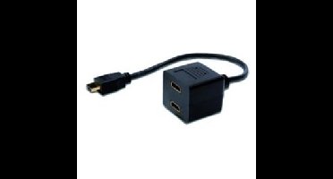 AK-330400-002-S HDMI kabel 0,2 m HDMI Type A (Standaard) 2 x HDMI Type A (Standard) Zwart