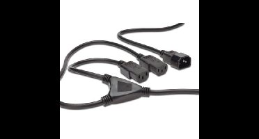 AK-440400-017-S electriciteitssnoer Zwart 1,7 m IEC C14 C13 stekker