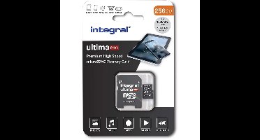 Ultima Pro Micro SDXC V30 256GB geheugenkaart - 100MB/s lees, 50MB/s schrijf