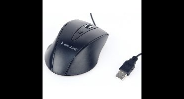 MUS-4B-02 optische muis 1200 DPI - ergonomische USB muis voor rechts