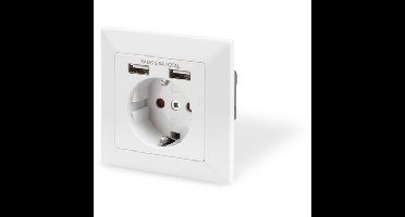 DA-70613 wandcontactdoos 2x USB Wit