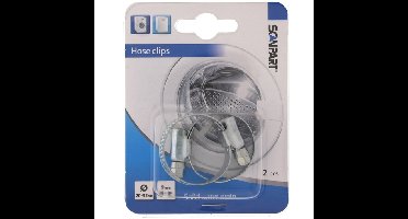 Slangklemmen 20-32 mm A2 met zeskantschroef SW 6 - RVS wormschroefklem