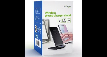 draadloze Qi telefoon lader 10W zwart