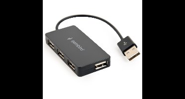 4-poorts USB 2.0 hub zwart
