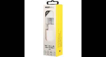 PD thuislader 20W met USB-A en USB-C PD - wit