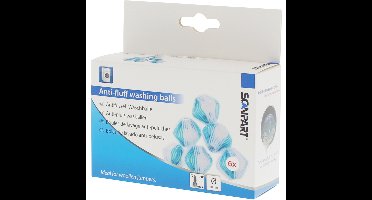 Anti-pluis wasmachine ballen - 6 stuks - tegen haren en pluis in de was