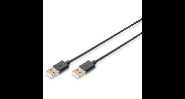 AK-300100-030-S USB-kabel USB 2.0 3 m USB A Zwart