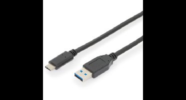AK-300146-010-S USB-kabel USB 2.0 1 m USB C USB A Zwart