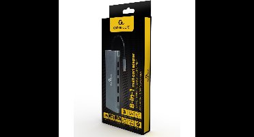 USB-C 8-in-1 Multi-Poort Docking Station - HDMI, DisplayPort, VGA, LAN, Audio, Kaartlezer en USB 3.0 - Grijs