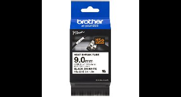 HSE-221E labelprinter-tape Zwart op wit