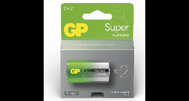 Super Alkaline D Mono LR20 Batterij 1,5V - 1x2 Blister