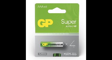 GP Super Alkaline AAA Batterij - Langdurige kracht (4-pack)