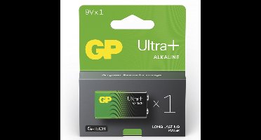 Ultra+ Alkaline 9V Batterij - Lange levensduur en extra kracht