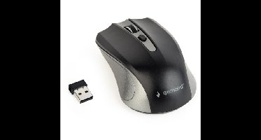 draadloze optische muis 4 knoppen met USB nano-ontvanger grijs/zilver