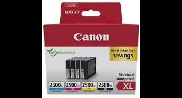 PGI-2500XL 4-kleuren Multipack voor MAXIFY-printers (zwart, cyaan, magenta, geel)