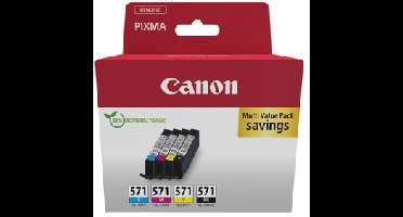 CLI-571 C/M/Y/BK Multipack Originele Inktcartridges (Zwart, Cyaan, Magenta, Geel)
