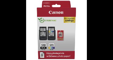 PG-510/CL-511 Photo Paper Value Pack inktcartridges en fotopapier