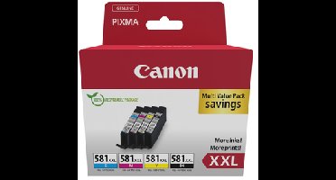 CLI-581XXL Multipack Inktcartridges - Zwart, Cyaan, Magenta, Geel (XXL)
